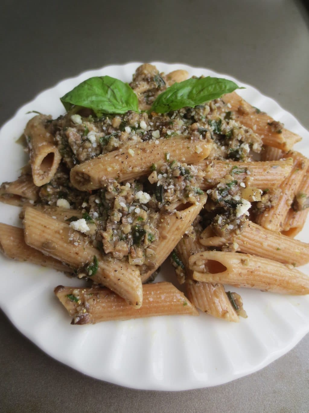 Mushroom Basil Pesto Pasta Stacey Homemaker