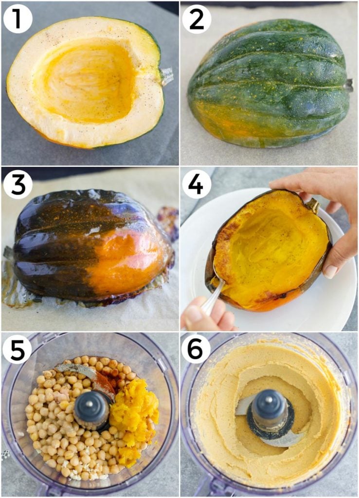 A collage of photos showing how to make the recipe in 6 easy steps. 