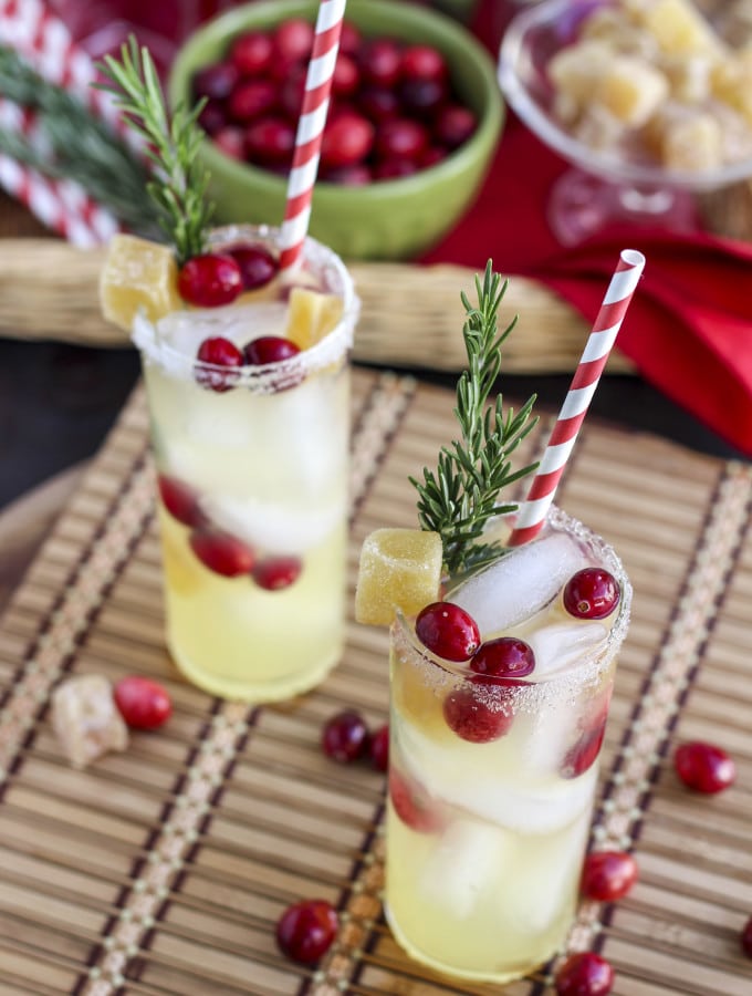 Our fav margarita with a festive garnish and spicy ginger chew kick!