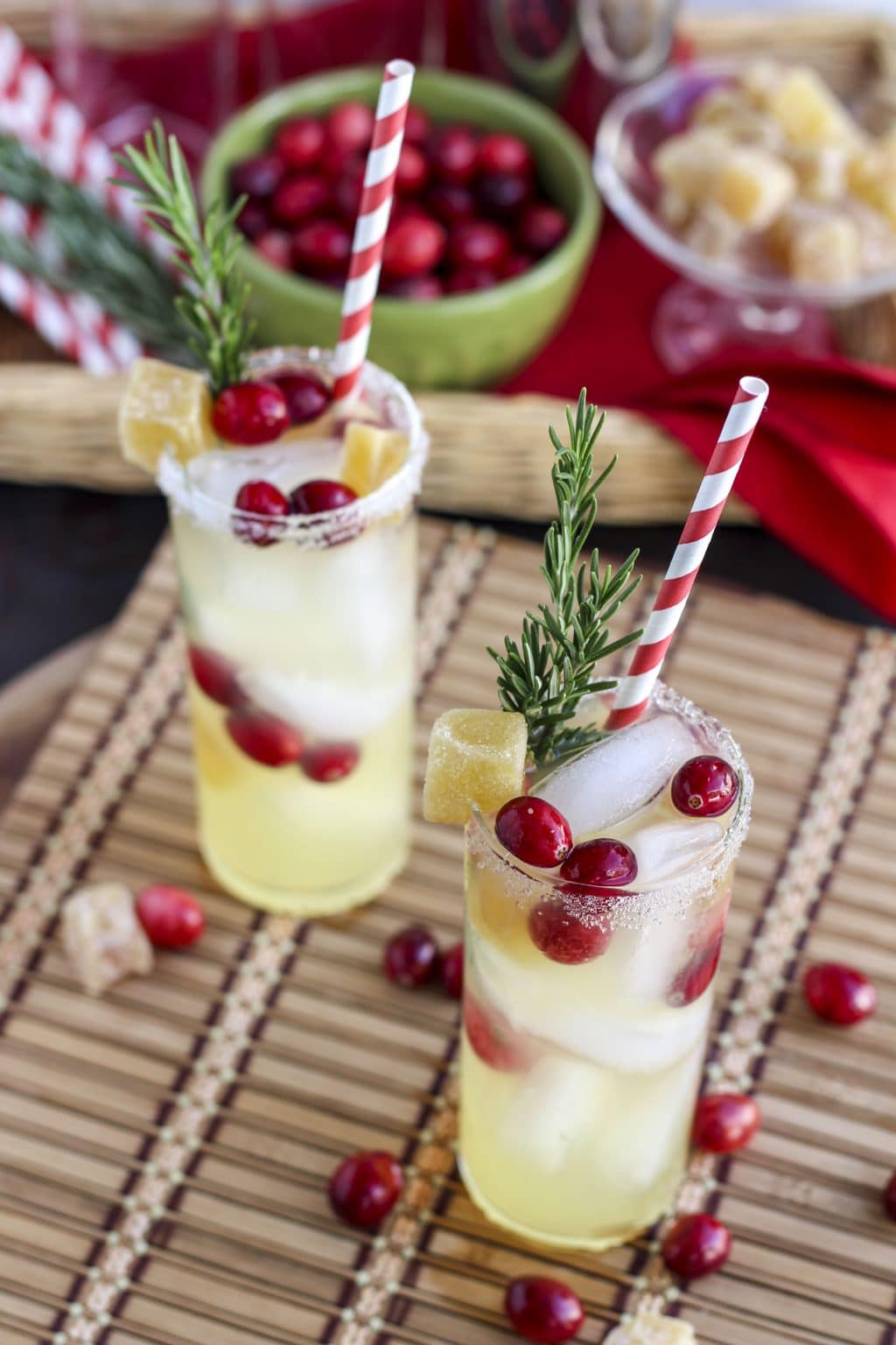 Cranberry Ginger Christmas Margaritas - Stacey Homemaker