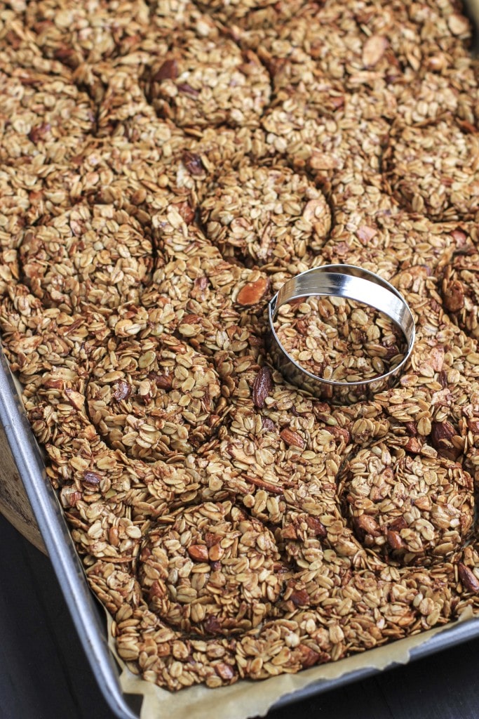 granola bars cut into nests