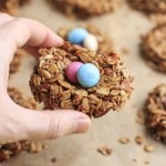 Recipe for Easter egg granola bird nests, and a craft tutorial for easter basket puzzle hunt + printable!