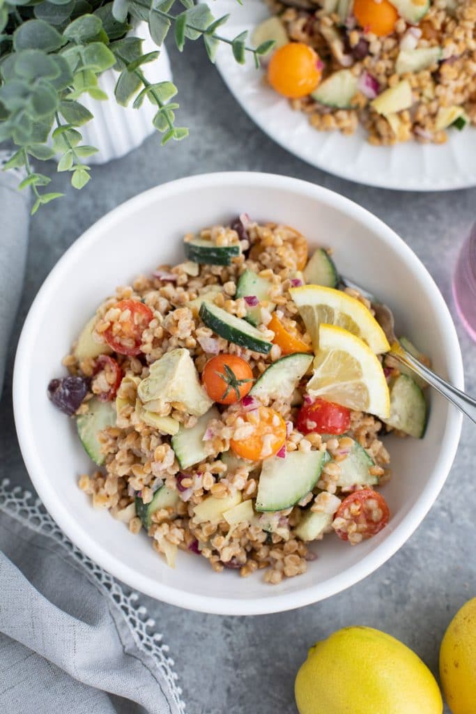 Vegan Summer Wheat Berry Salad Stacey Homemaker