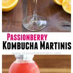 Tangy passionberry kombucha martinis that are mixed with a healthy alternative instead of sugar loaded fruit juices or soda. You don't have to feel guilty about having a few of these cocktails!