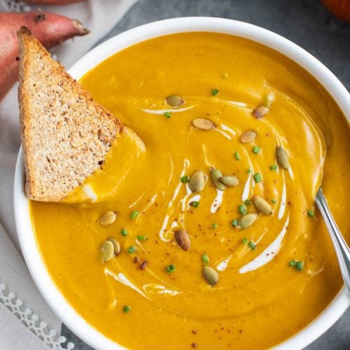 Pumpkin Sweet Potato Soup (DairyFree) Stacey Homemaker