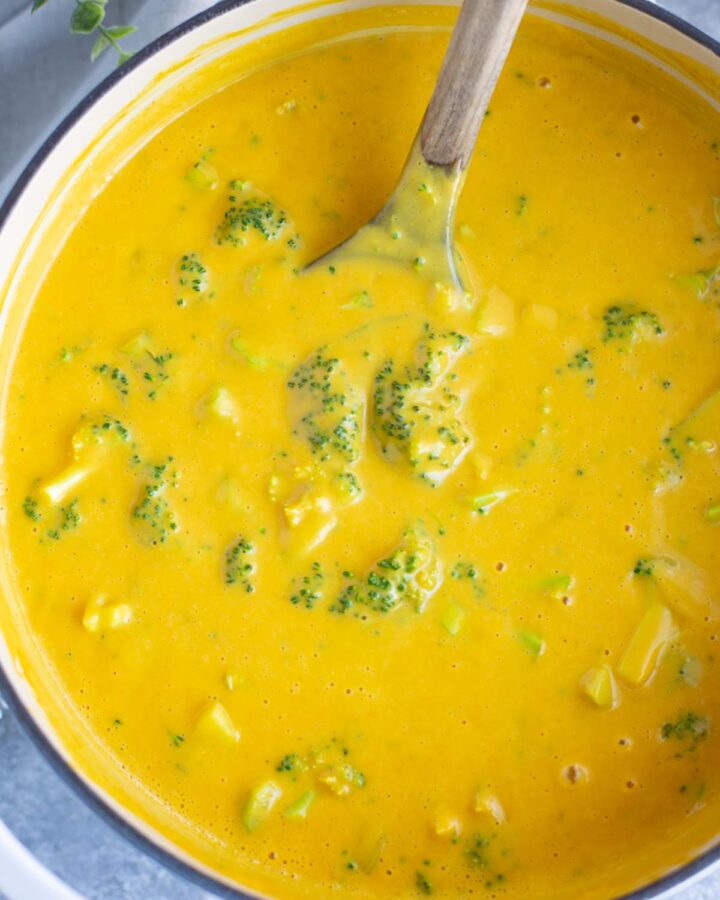 vegan broccoli cheese soup