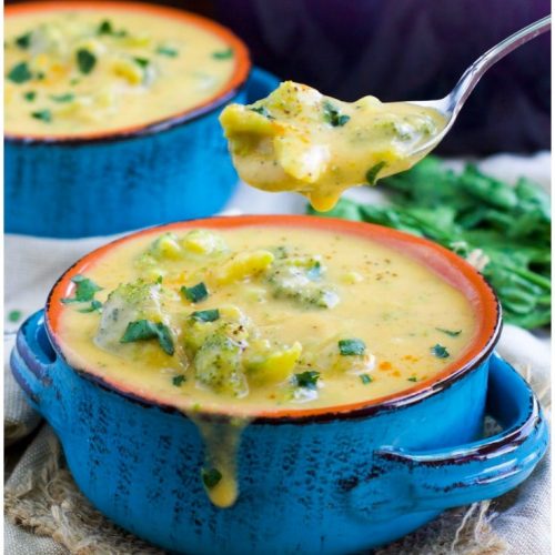 The Best Vegan Broccoli Cheddar Soup - Stacey Homemaker