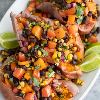 This 5-min vegan rainbow salsa recipe is seriously addicting! I put it on tacos, in quinoa salads, eat it like dip with chips, or just out of the container if no one is looking! My mom always told me to eat the rainbow! Gluten-free.