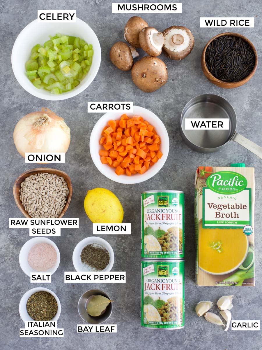 All of the ingredients needed to make the recipe arranged on a gray background.