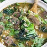 Vegan Bok Choy Mushroom Barley Soup