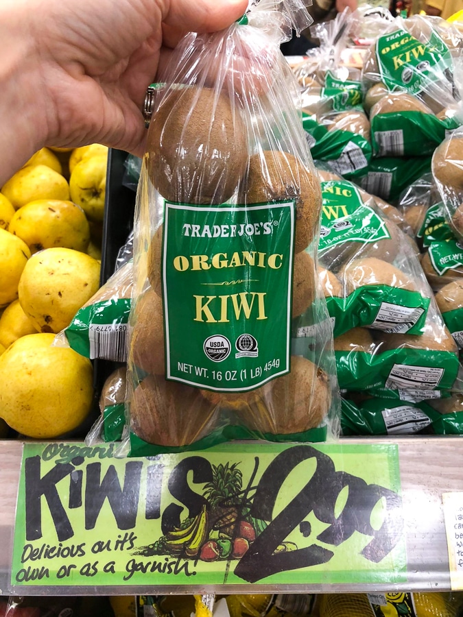 Plastic bag of organic kiwi's for $2.99 at Trader Joe's. 