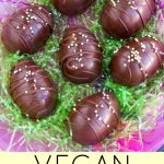 DARK CHOCOLATE VEGAN EGGS WITH HUMMUS FILLING