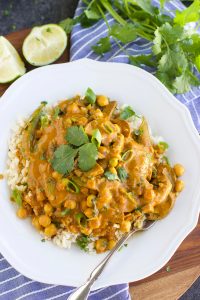 vegan curry with rice