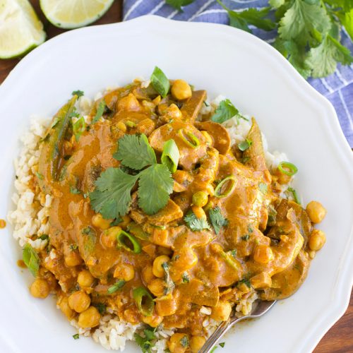 vegan curry with rice