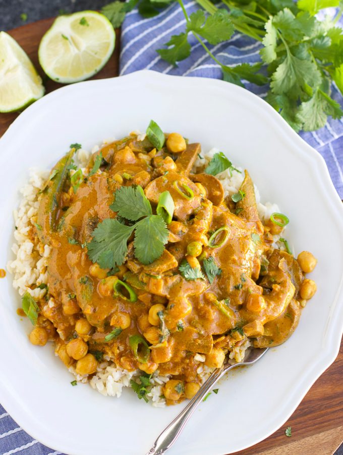 vegan curry with rice