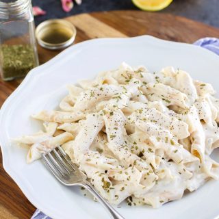 Vegan Alfredo Sauce with Noodles