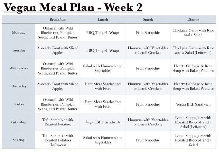 Vegan Grocery List for Beginners + 1-Month Meal Plan & Recipes!