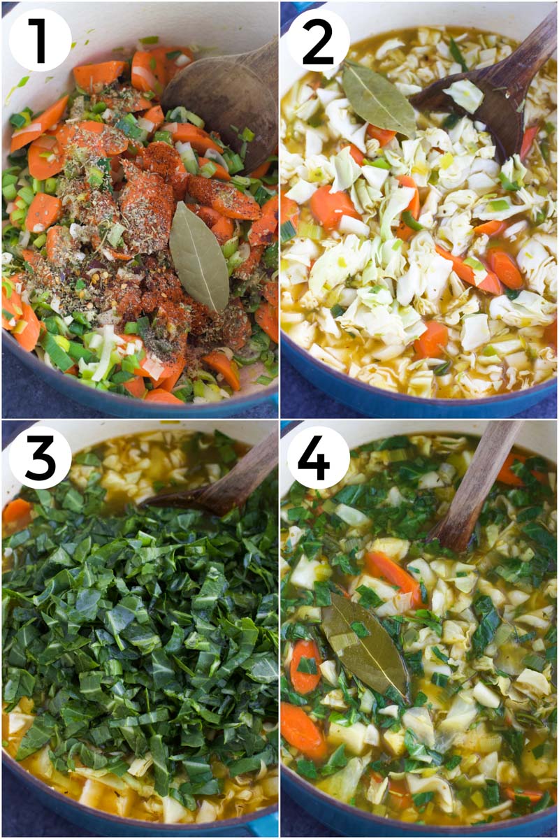 Steps showing how to make the recipe.