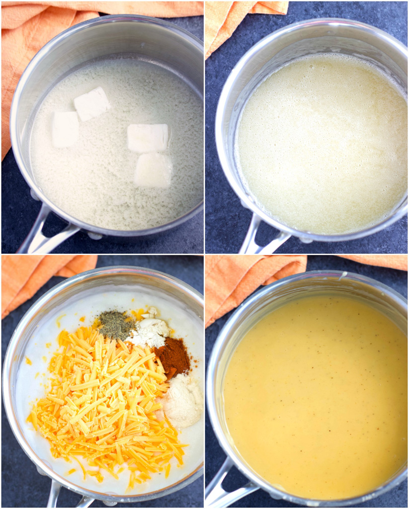 A collage of images showing how to make the recipe in a few easy steps.