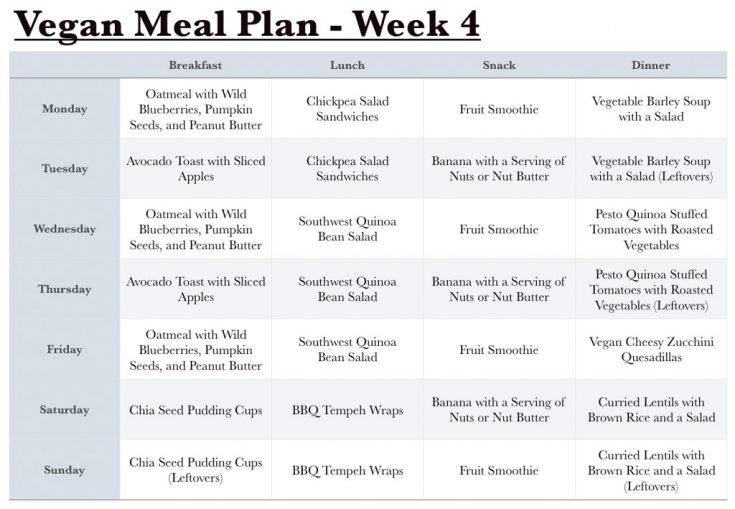 Vegan Grocery List for Beginners + 1-Month Meal Plan & Recipes!