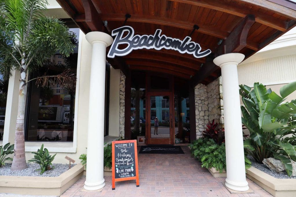 The entrance of Beachcomber restaurant on Clearwater Beach, Florida. 