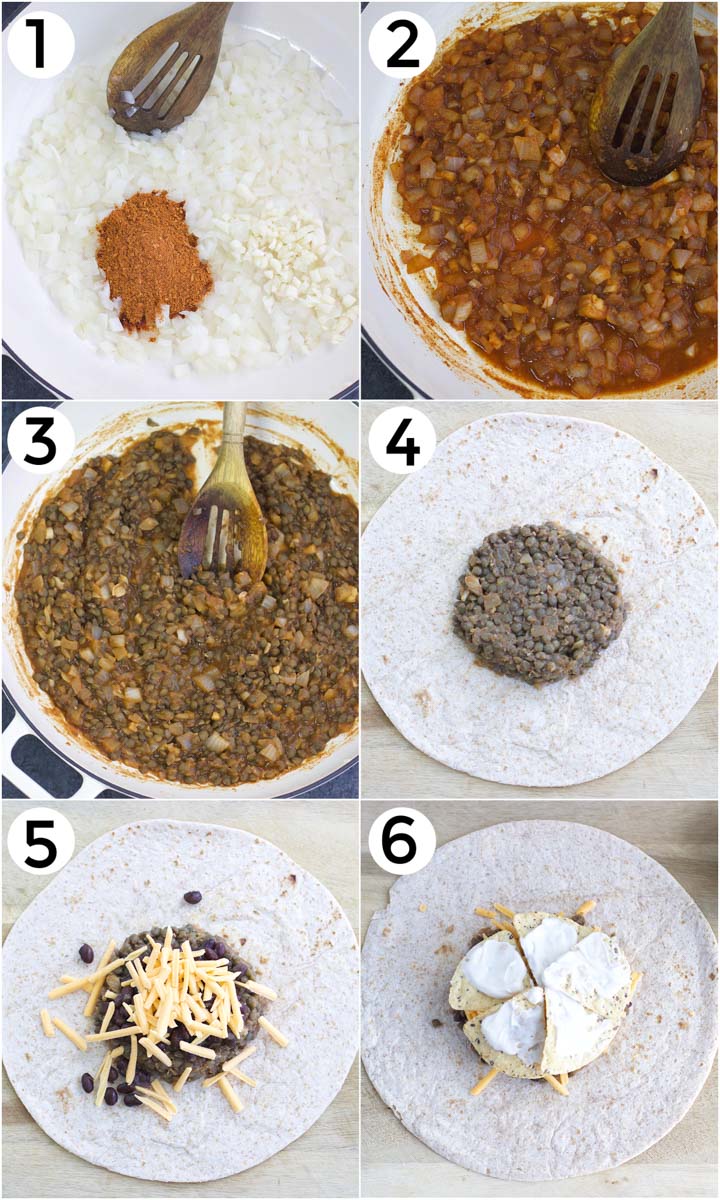 A collage of photos showing how to make the recipe in 12 easy steps.