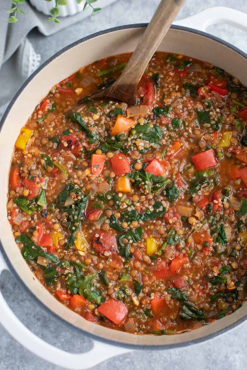 Vegan Lentil Stuffed Pepper Soup Stacey Homemaker