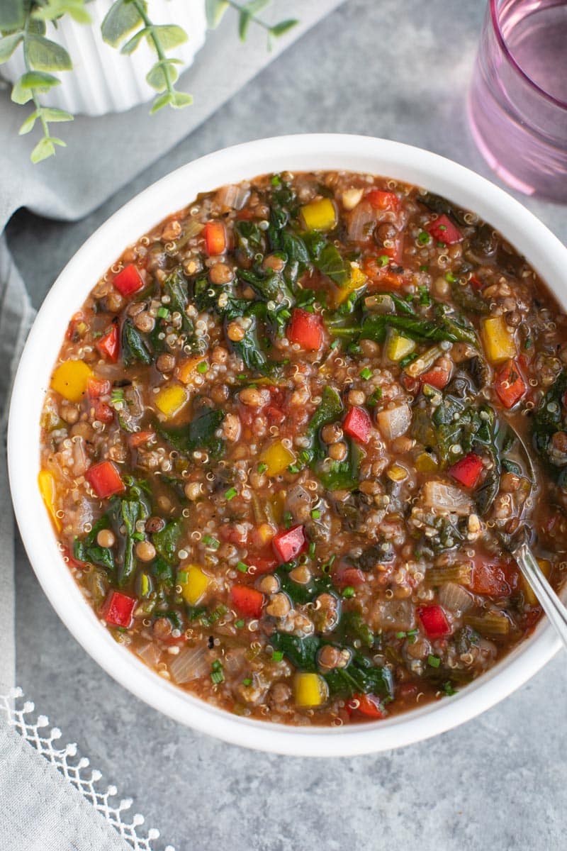 Lentil Stuffed Red Pepper Soup-image
