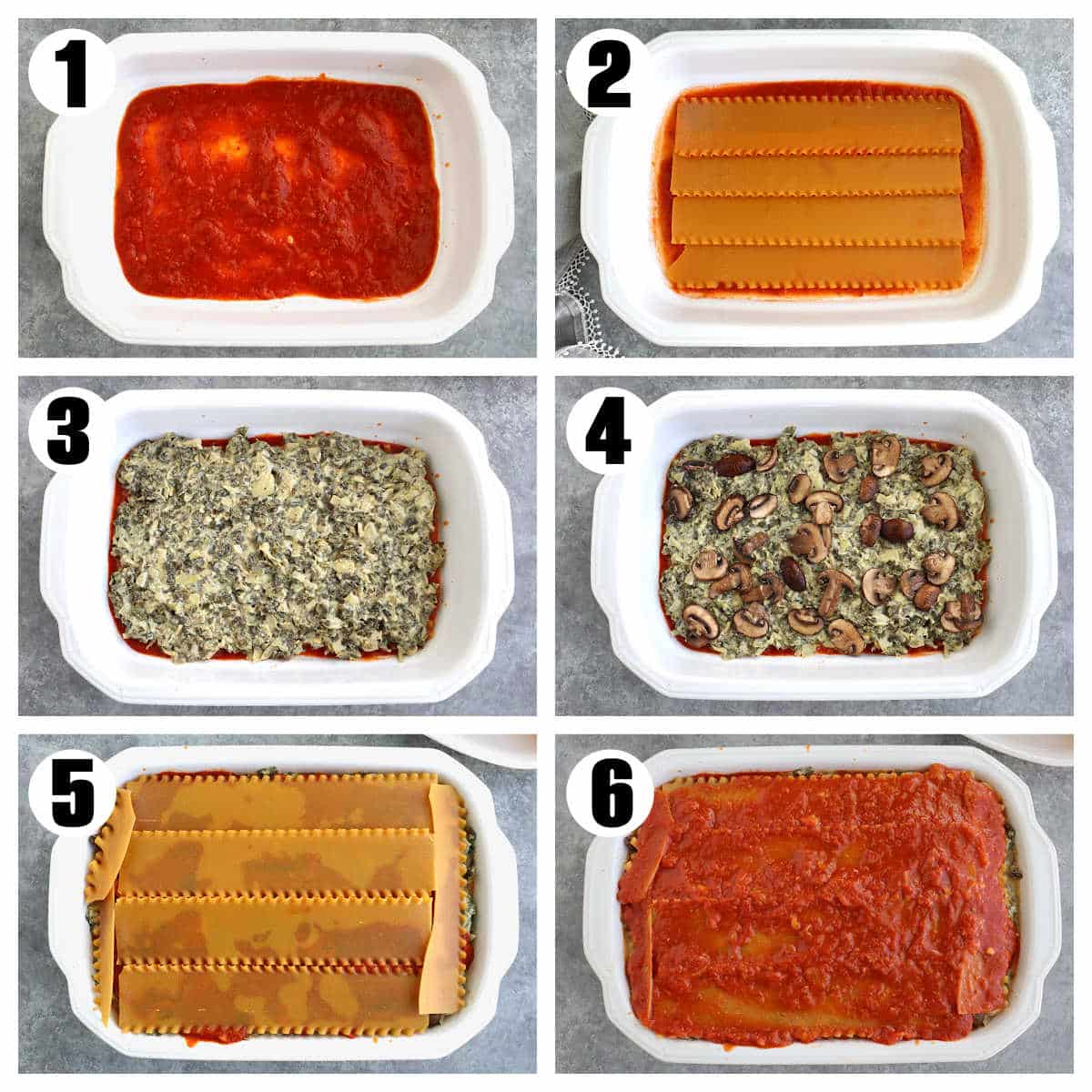 A collage showing step by step how to make the recipe. 
