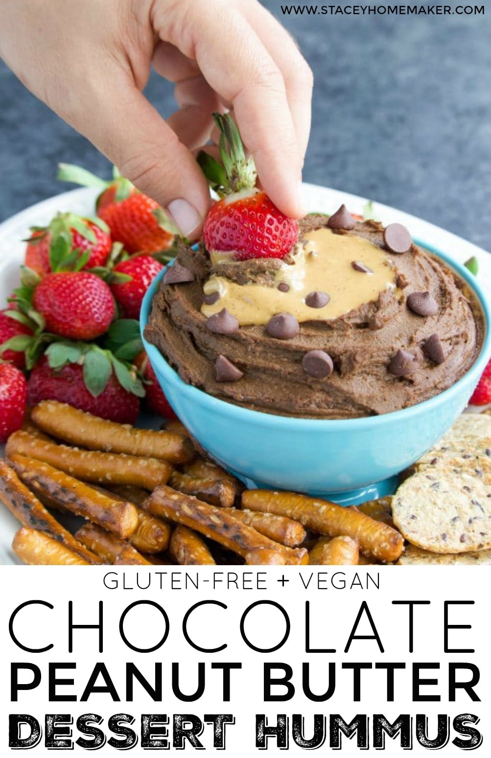Chocolate Peanut Butter Dessert Hummus Stacey Homemaker