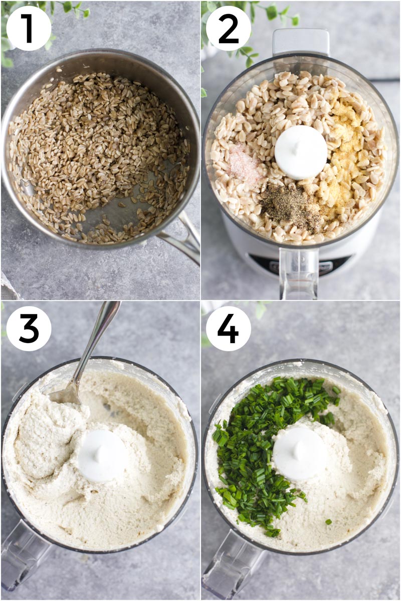 A collage of photos showing how to make the recipes in 4 easy steps.