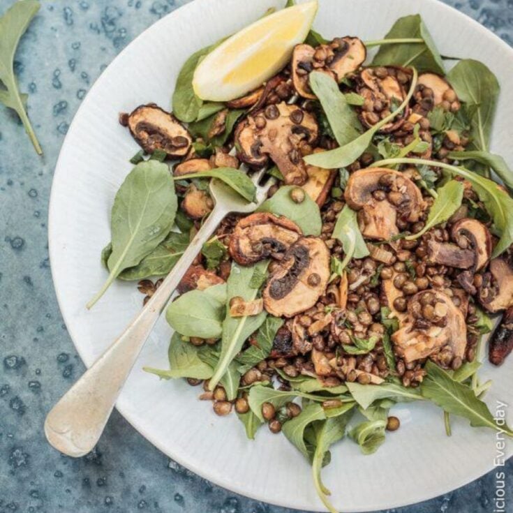 Image for Mushroom, Lemon and Lentil Salad - vegan & gluten free