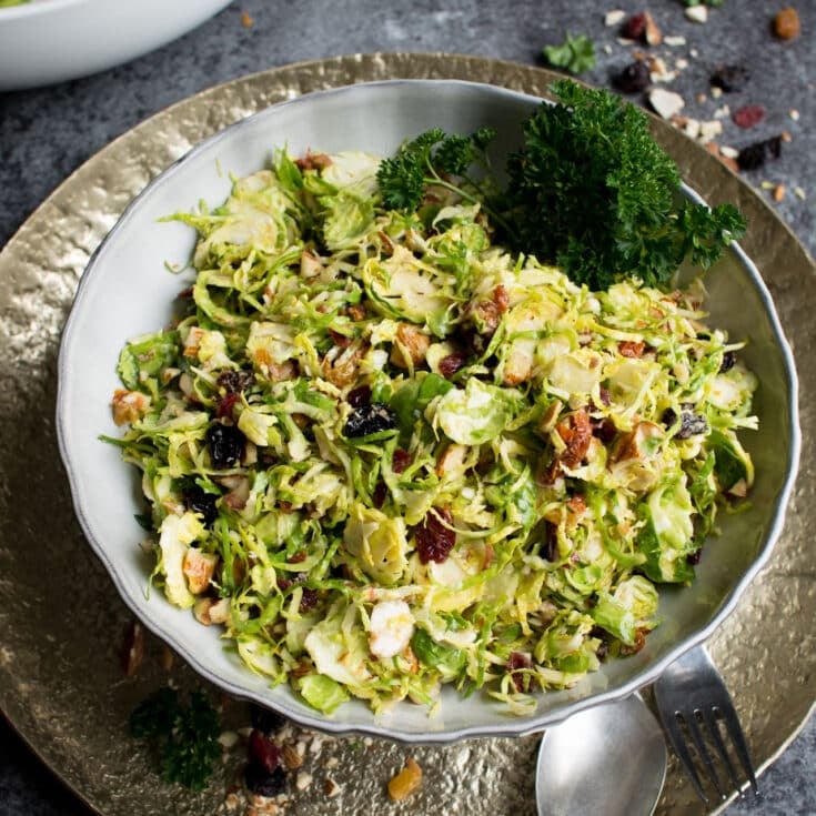 Image for Raw Brussels Sprouts Salad with Dried Fruit